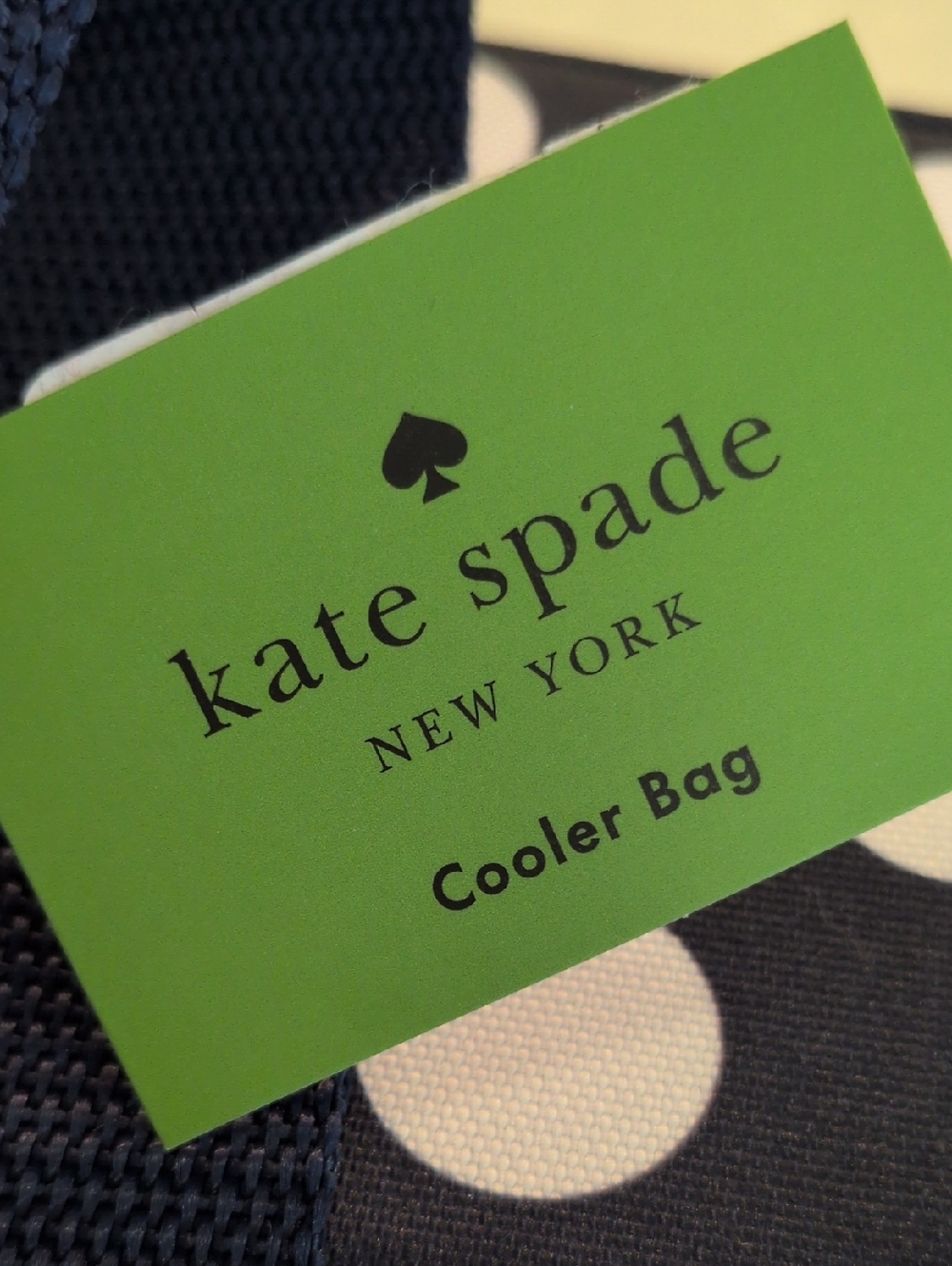 KATE SPADE Navy and White Polka Dot COOLER BAG New With Tags - Picture 3 of 6